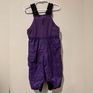 REI Kids Snow Bib Overalls in Vibrant Purple